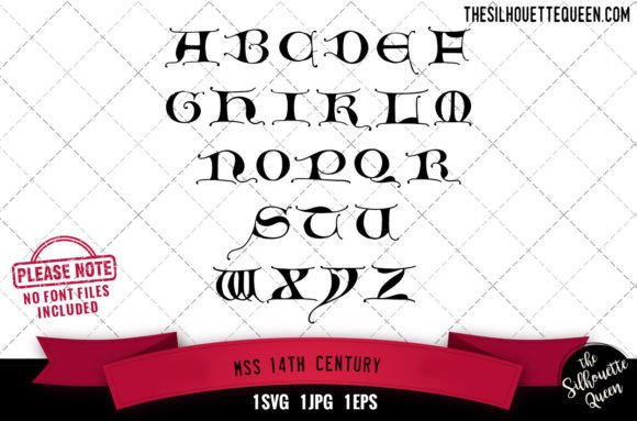 14th Century Alphabets - ABC Letters for Graphics and Crafts