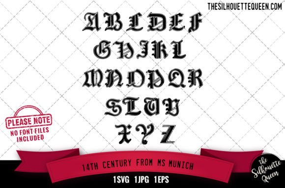14th Century. from Ms.Munich Alphabets: A Crafts and Graphics Review