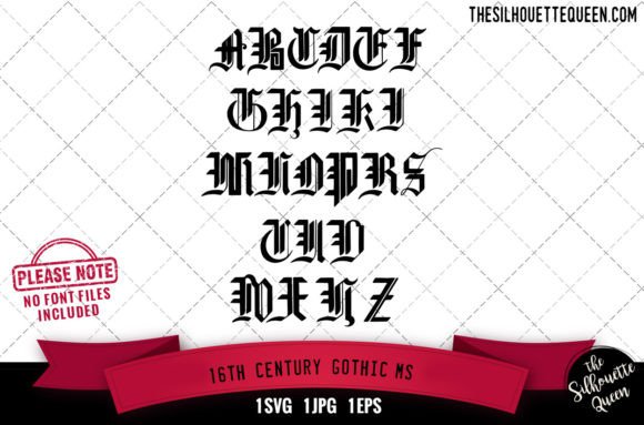 16th Century. Gothic.MS Alphabets for Graphics and Crafts