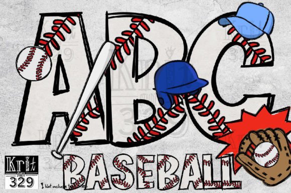 Alphabet Baseball Font PNG Sublimation for Crafts and Graphics