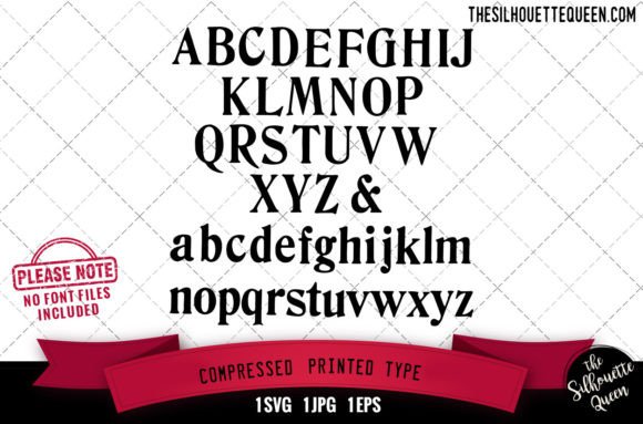 Compressed Printed Type Alphabets for Graphics and Crafts