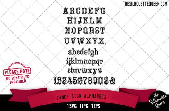 Fancy Sign Alphabets Alphabets Graphics for Crafts and Blogs