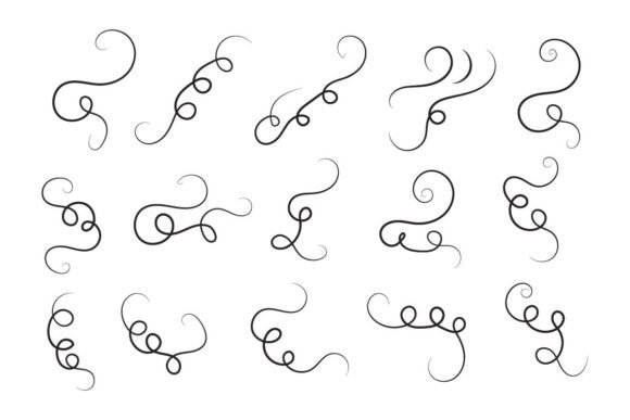 Flourishes Ornaments Decorative Elements for Graphics