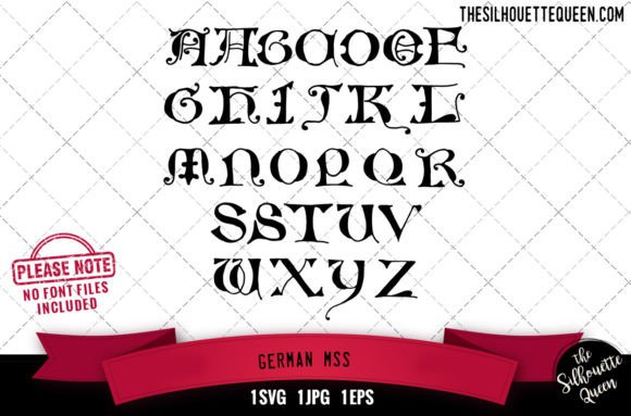 German Mss Alphabets - ABC Letters for Graphics and Crafts