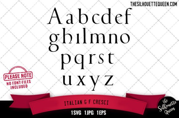 Italian.G.F.Cresci Alphabets: A Graphic Design Asset for Crafts