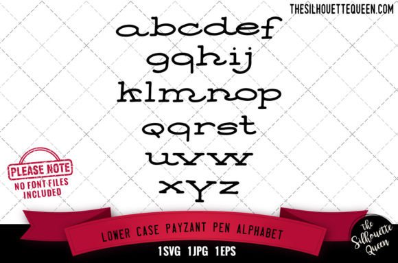 Lower Case Payzant Pen Alphabet Alphabet Graphics for Crafts