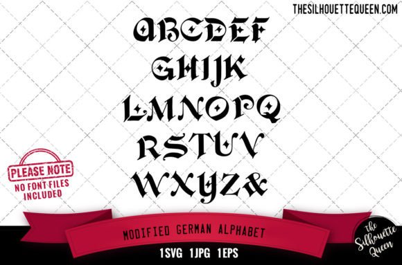 Modified German Alphabet Alphabets: A Graphic Design Asset for Crafts and Graphics