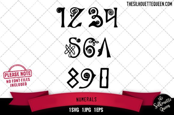 Numerals Alphabets - ABC Letters for Graphics and Crafts
