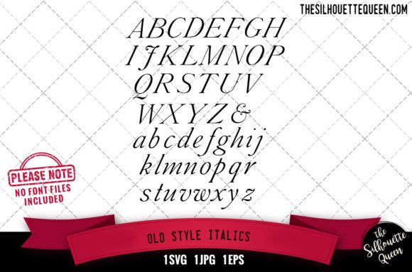Old Style Italics Alphabets for Crafts and Graphics