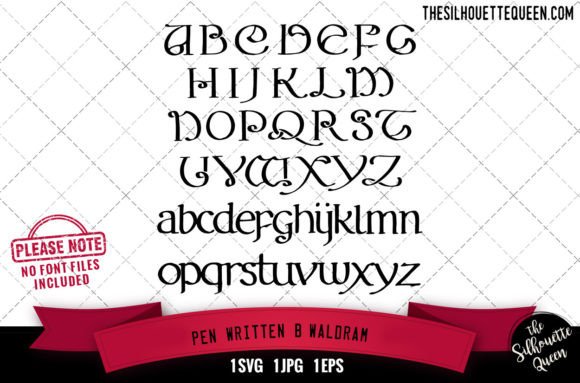 Pen Written. B.Waldram Alphabets for Graphics and Crafts