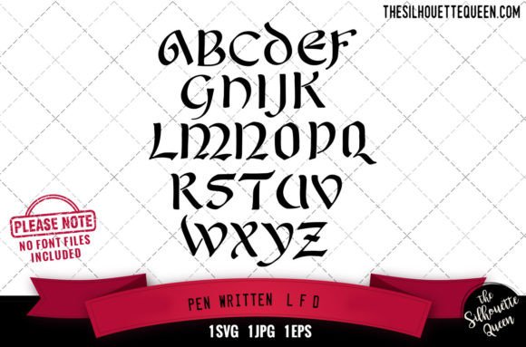 Pen Written. L.F.D Alphabets for Crafts and Graphics