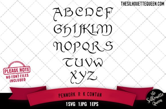 Penwork R.K.Cowtan Alphabets: Premium Graphics for Crafts