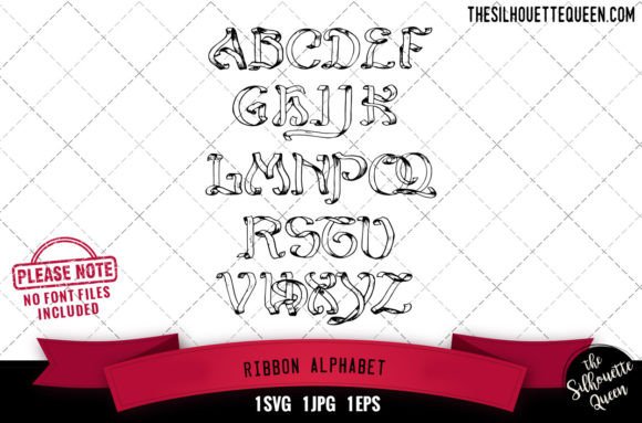 Ribbon Alphabet Alphabets - ABC Letters for Crafts and Graphics