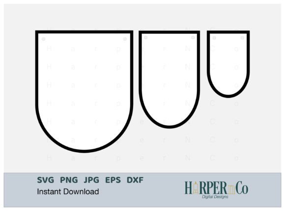 Rounded Banner SVG Bunting Garland Flag2 Graphics for Crafts