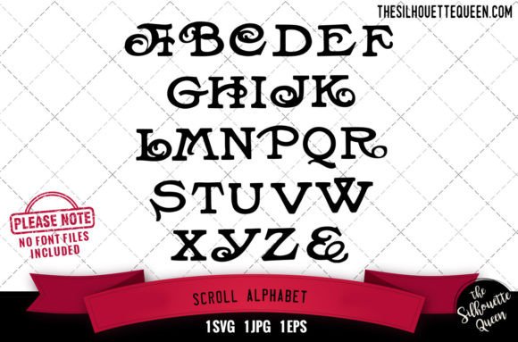 Scroll Alphabet Alphabets - ABC Letters for Graphics and Crafts