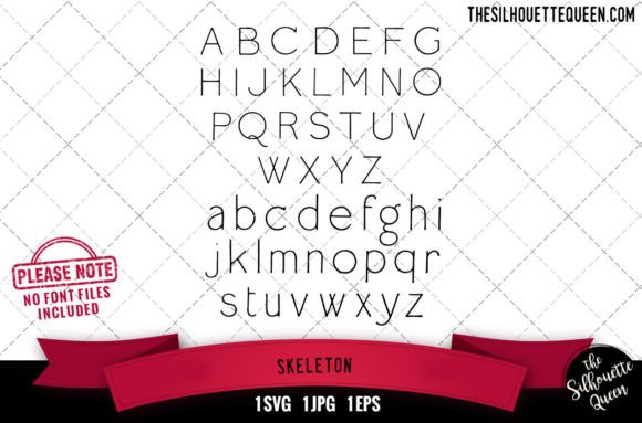 Skeleton Alphabets - ABC Letters Graphics for Crafts