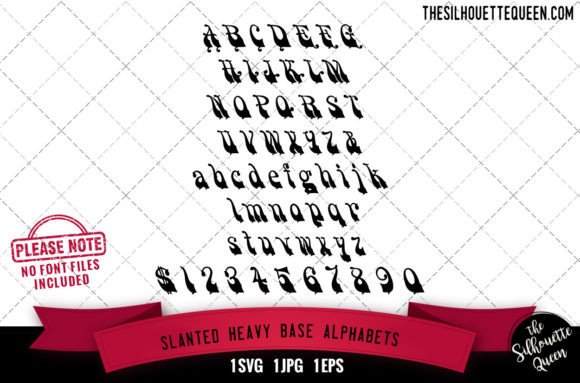 Slanted Heavy Base Alphabets: Bold Graphics for Crafts