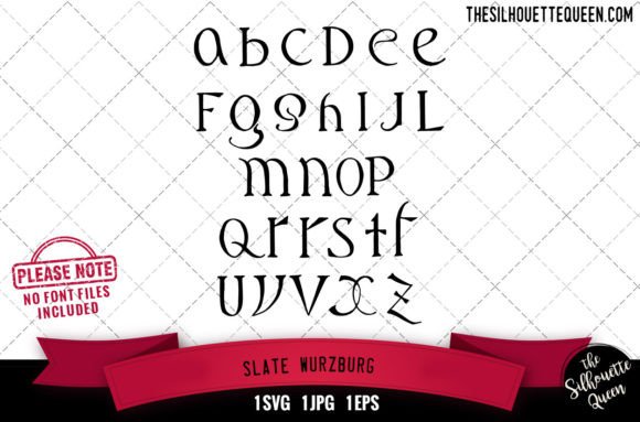 Slate. Wurzburg Alphabets: A Graphic Design Asset for Crafts