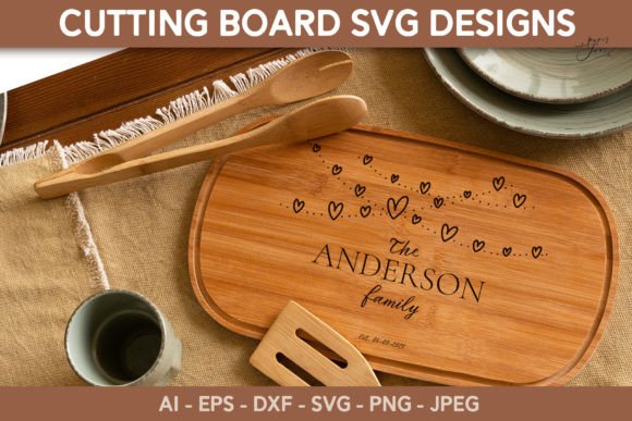 Wedding Kitchen Monogram with Hearts Svg: Graphics for Crafts
